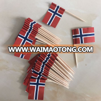 mini paper flag with wooden stick, paper toothpick flag for food decoration