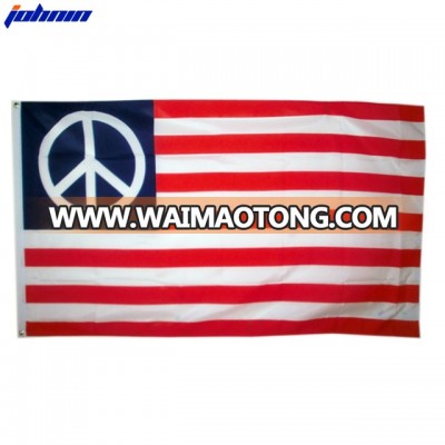 NEW USA PEACE SYMBOL NO STARS 3X5' 36X60" BANNER FLAG